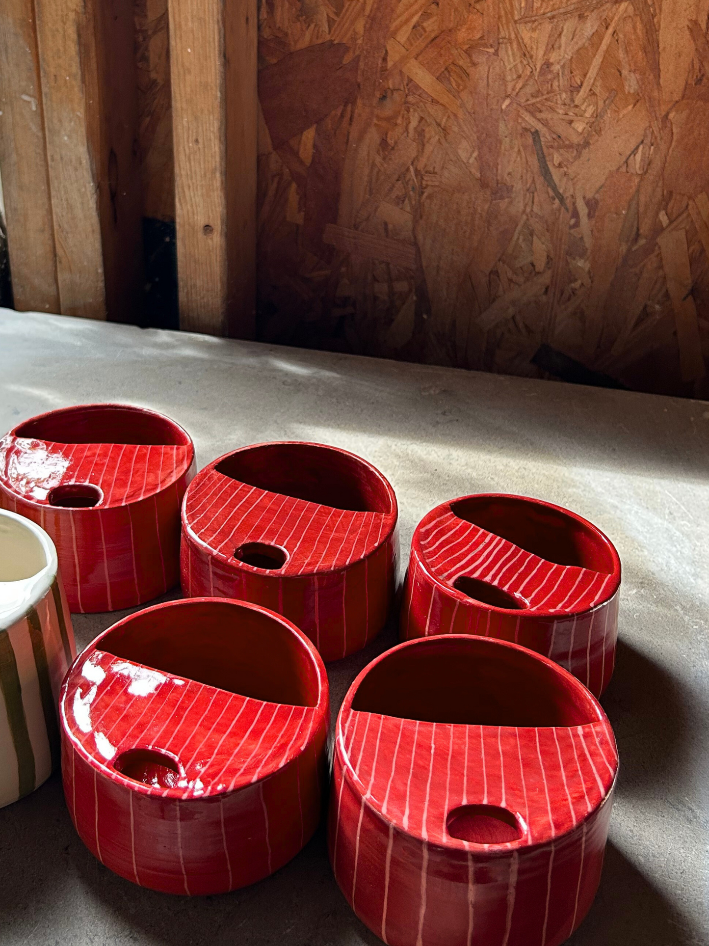 Chili Red Pinstripe Tumbler