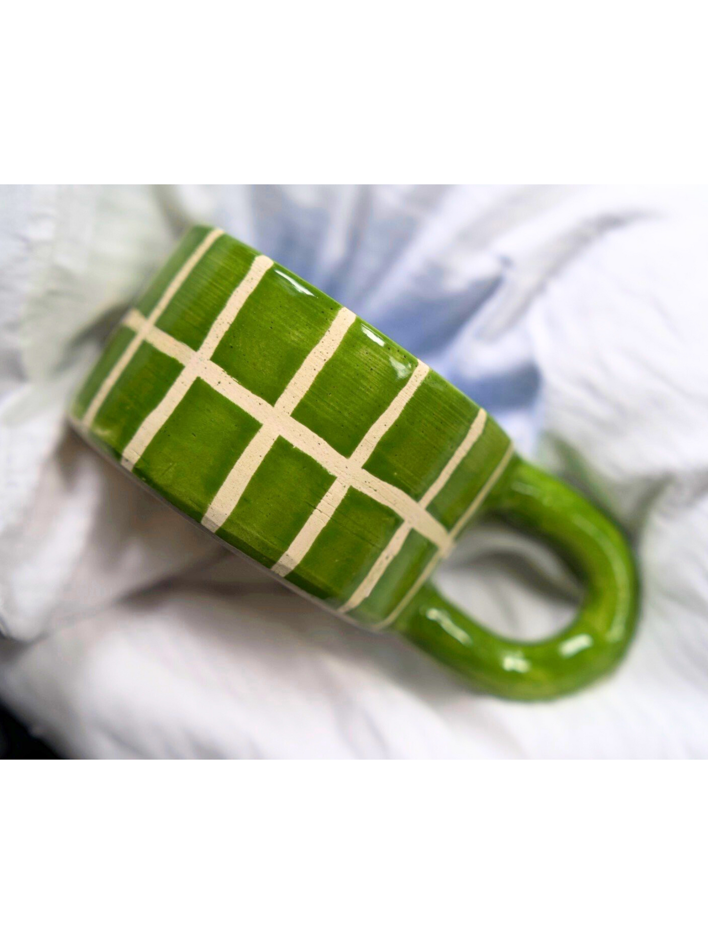 Light Green Geometric Mug