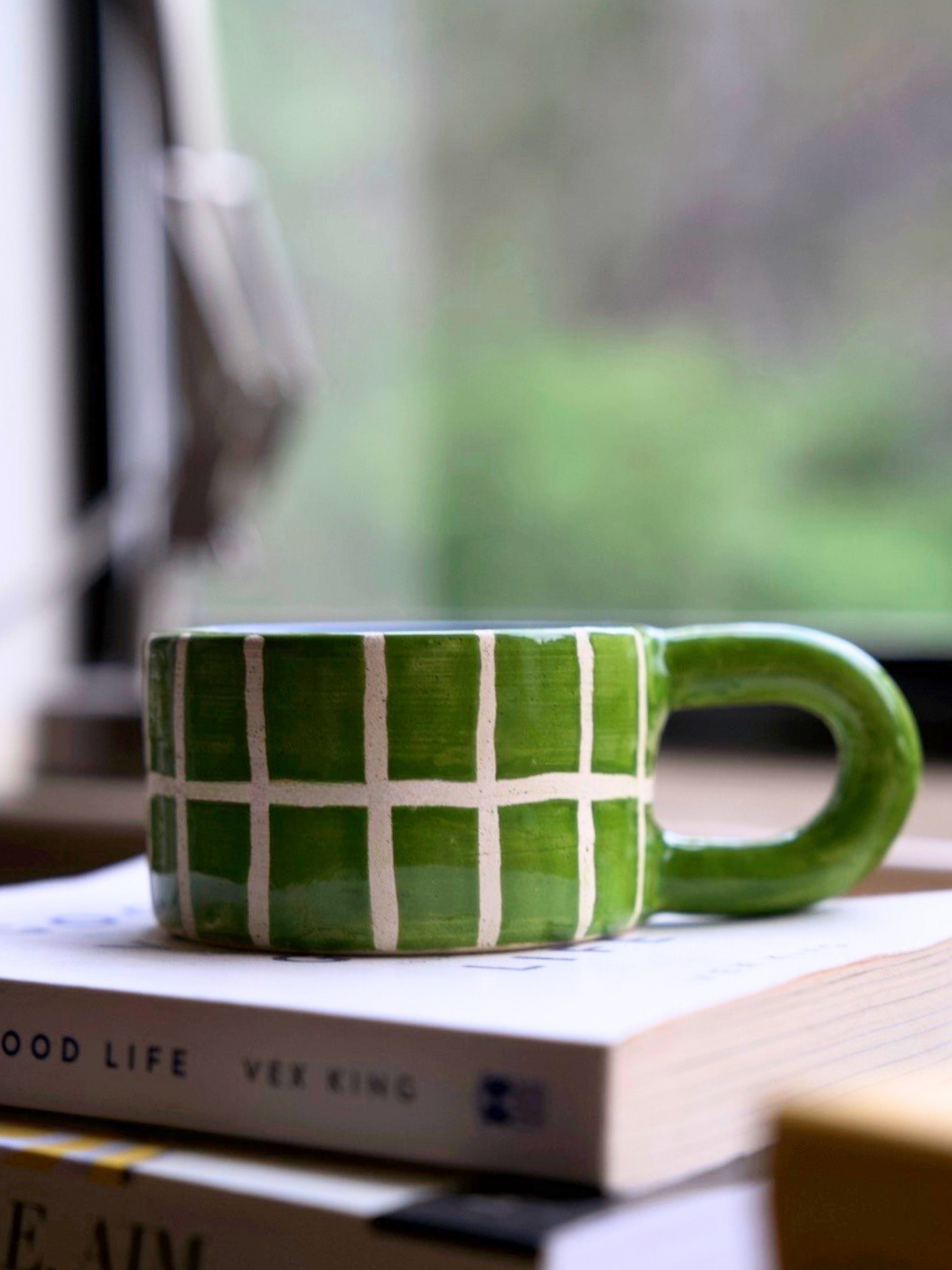 Light Green Geometric Mug