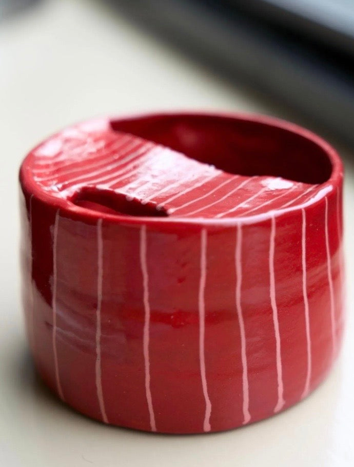 Chili Red Pinstripe Tumbler