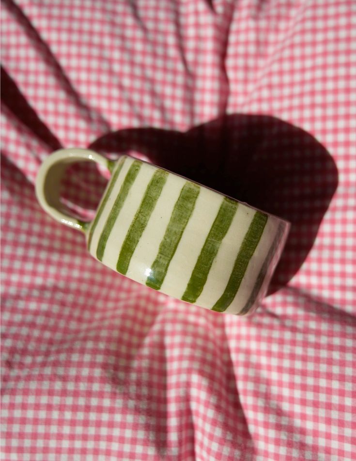 Green Striped Mug