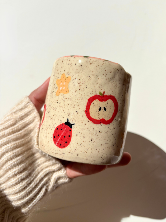Button Charm Travel Mug