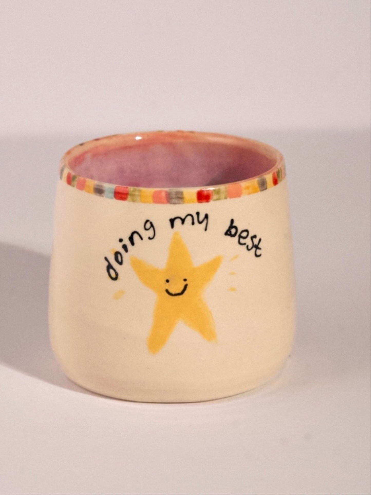 Happy Stars Whimsical Ceramic Cup