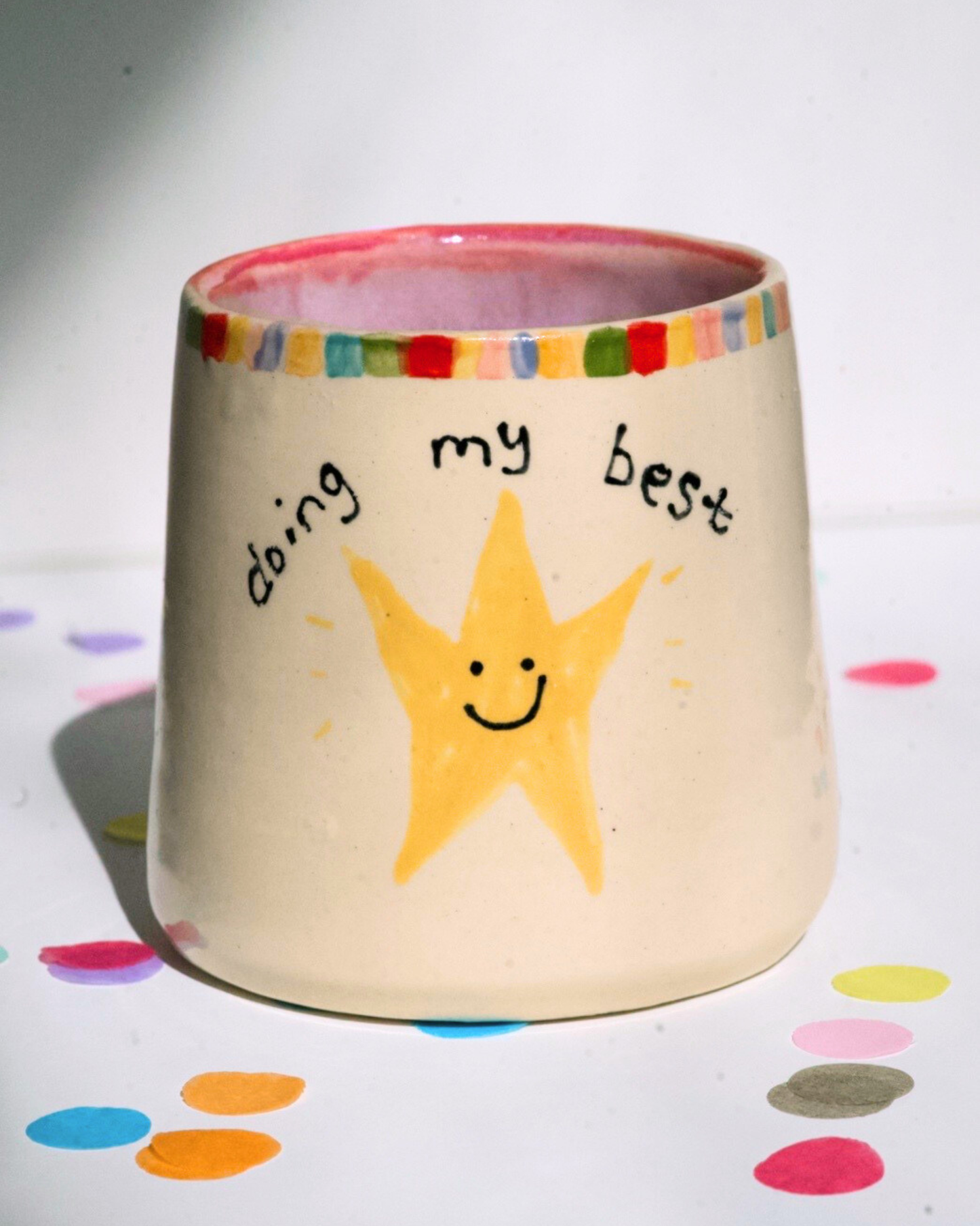 Happy Stars Whimsical Ceramic Cup (ALMOST SOLD OUT)
