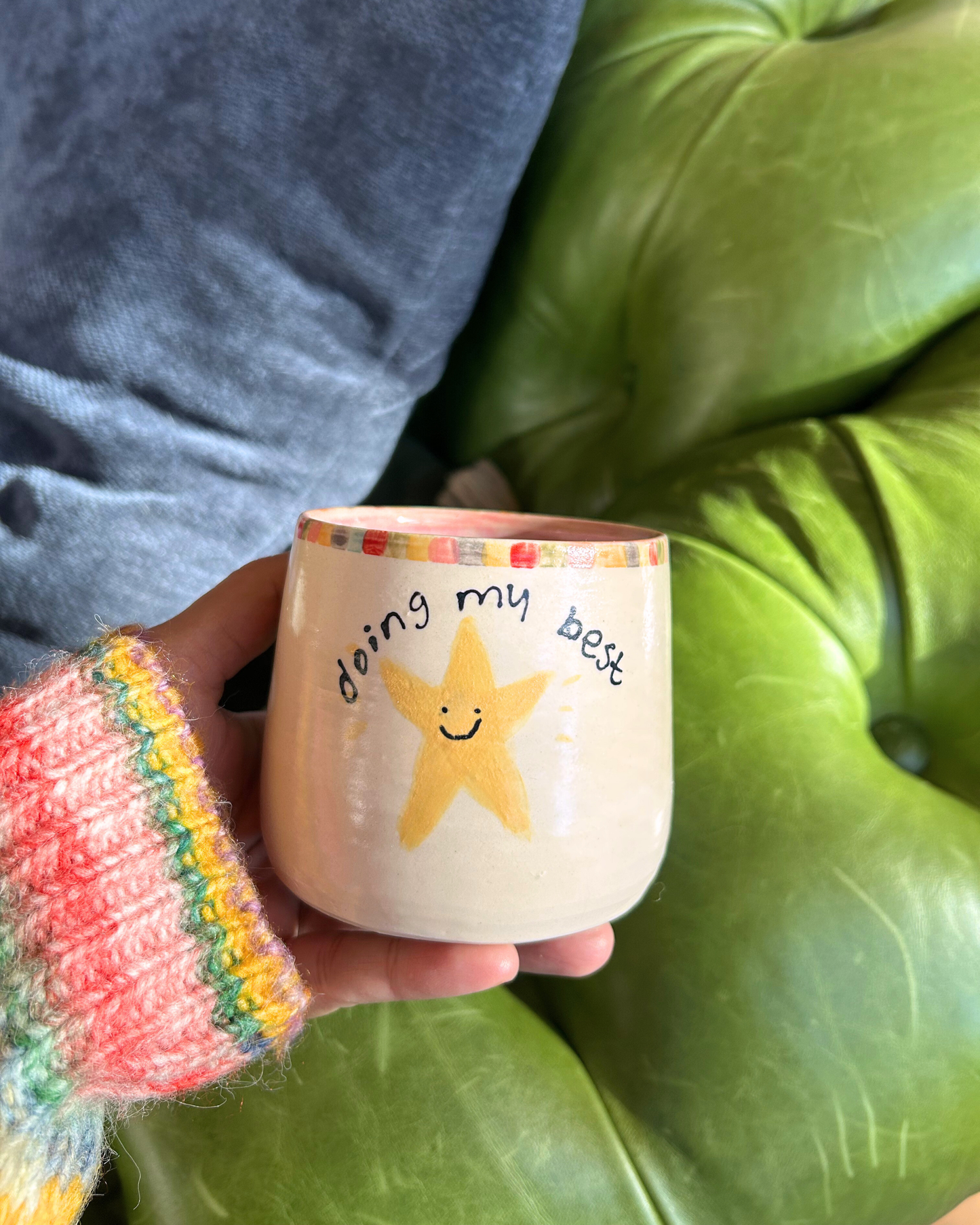 Happy Stars Whimsical Ceramic Cup (ALMOST SOLD OUT)