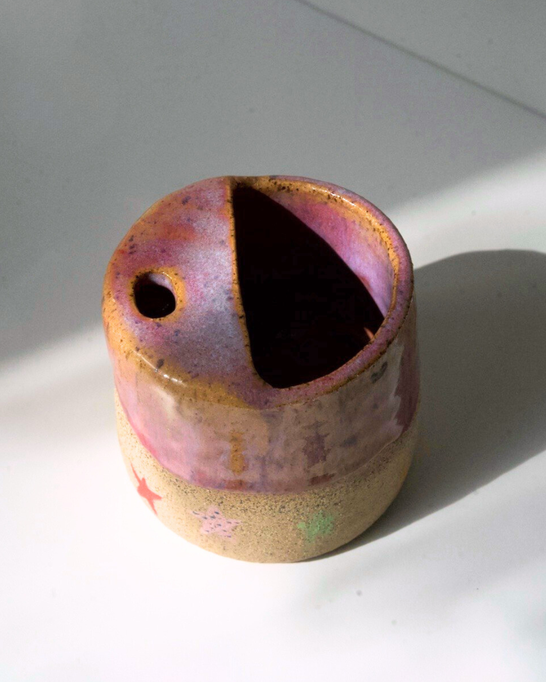 Pink Star Drip Travel Mug