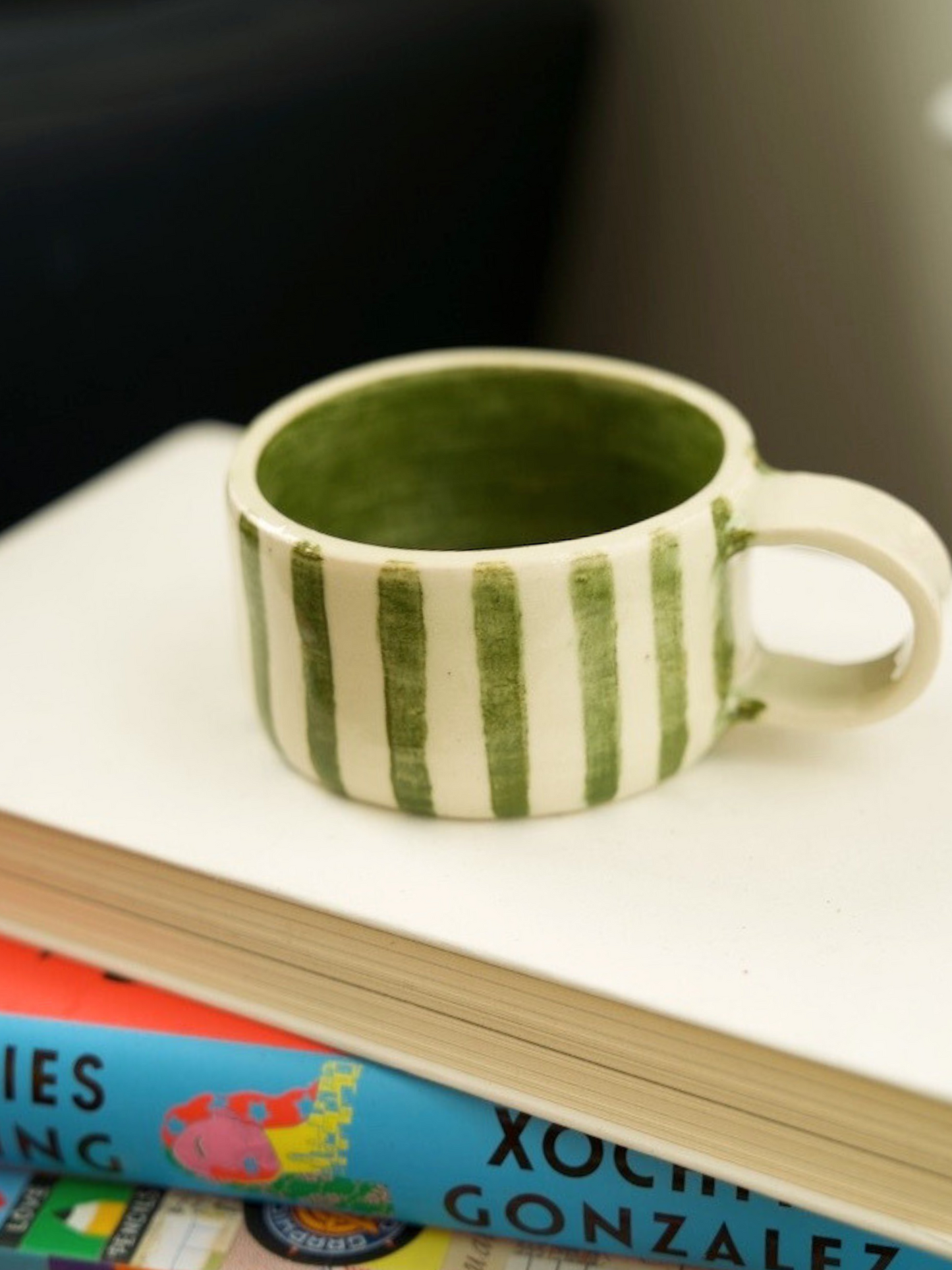 Green Striped Mug