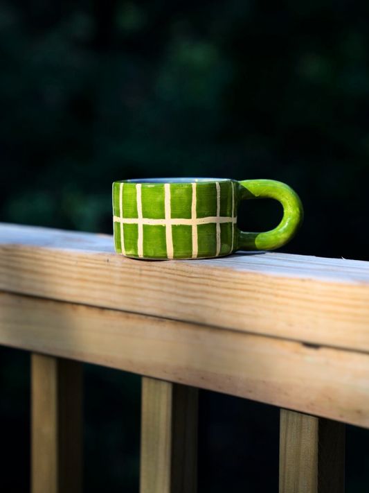 Light Green Geometric Mug