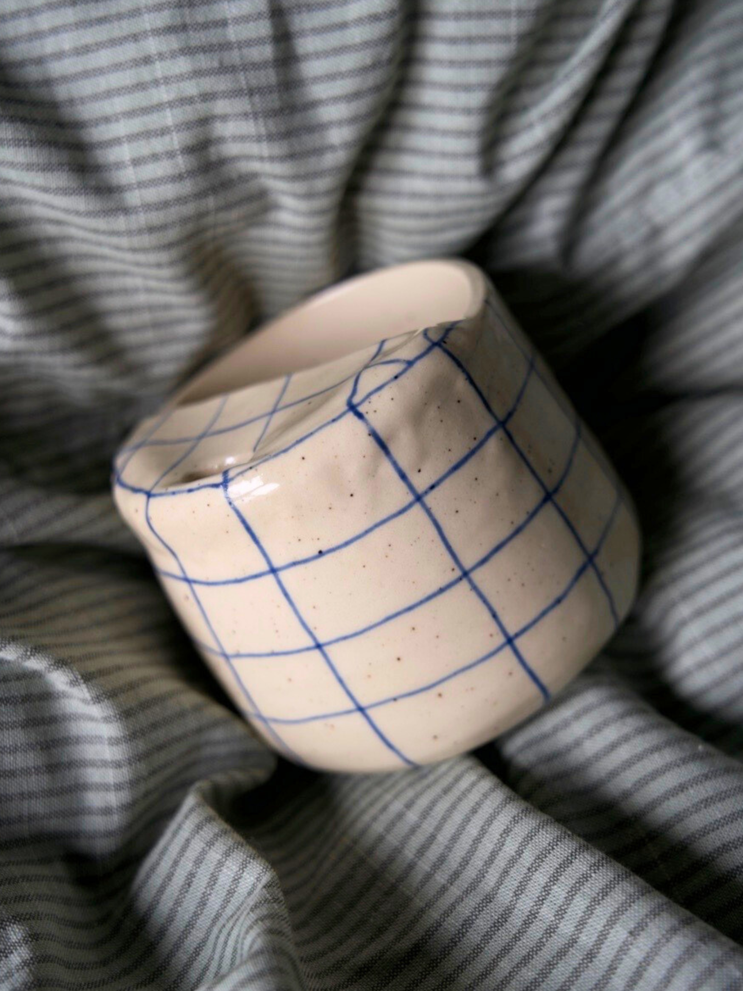 Blue Grid Travel Mug (12oz)