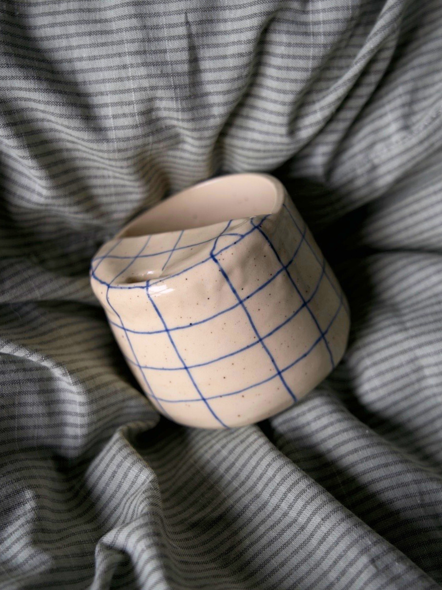 Blue Grid Travel Mug (12oz)