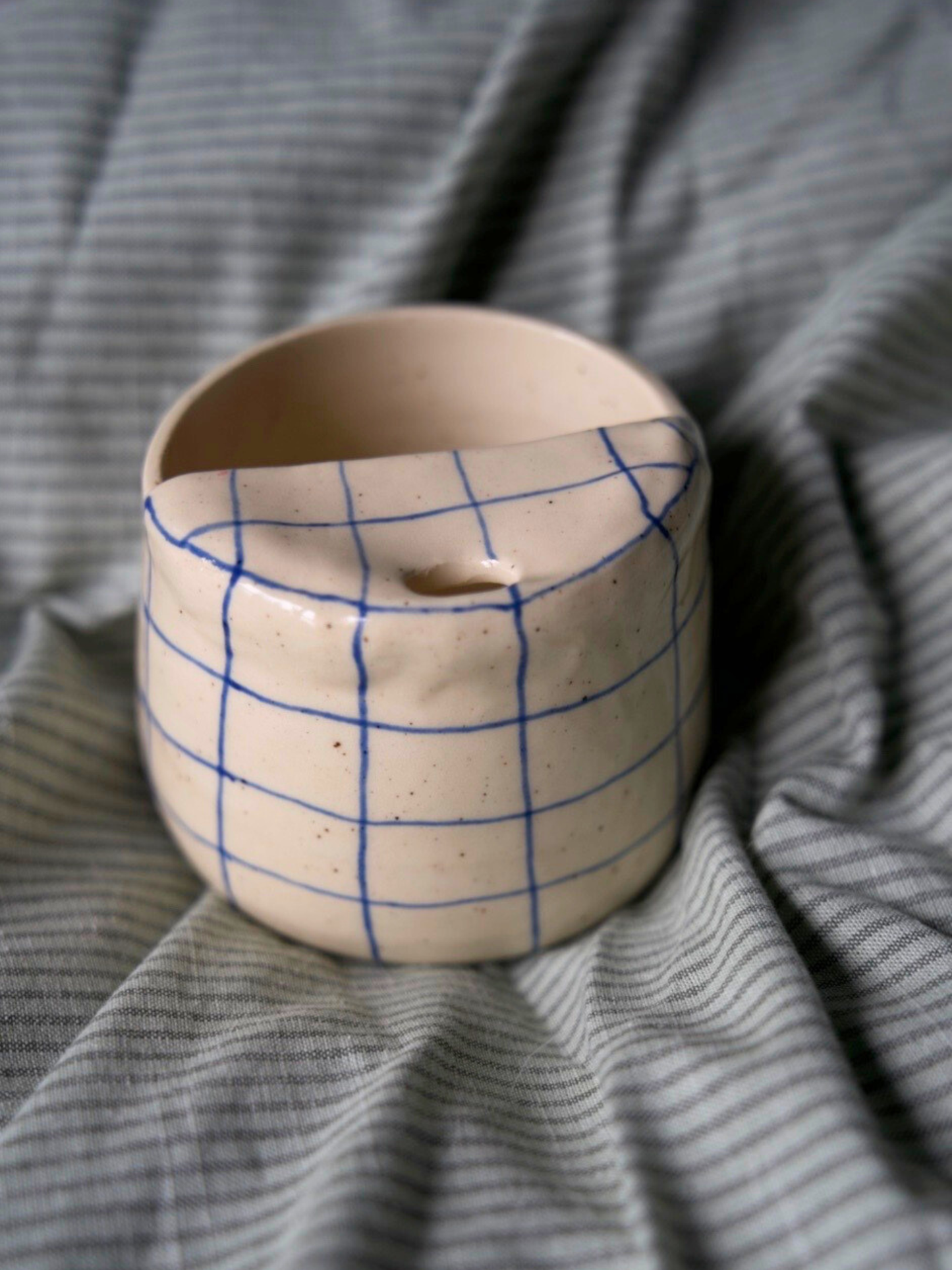 Blue Grid Travel Mug (12oz)