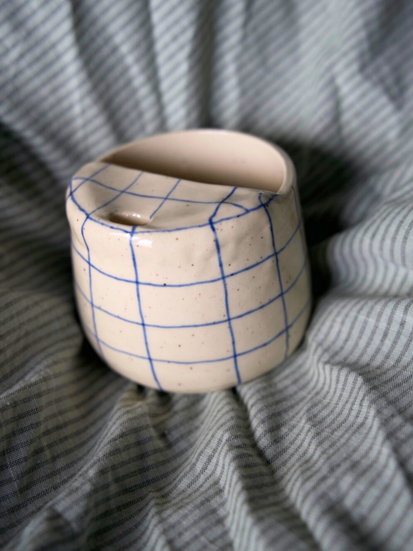 Blue Grid Travel Mug (12oz)