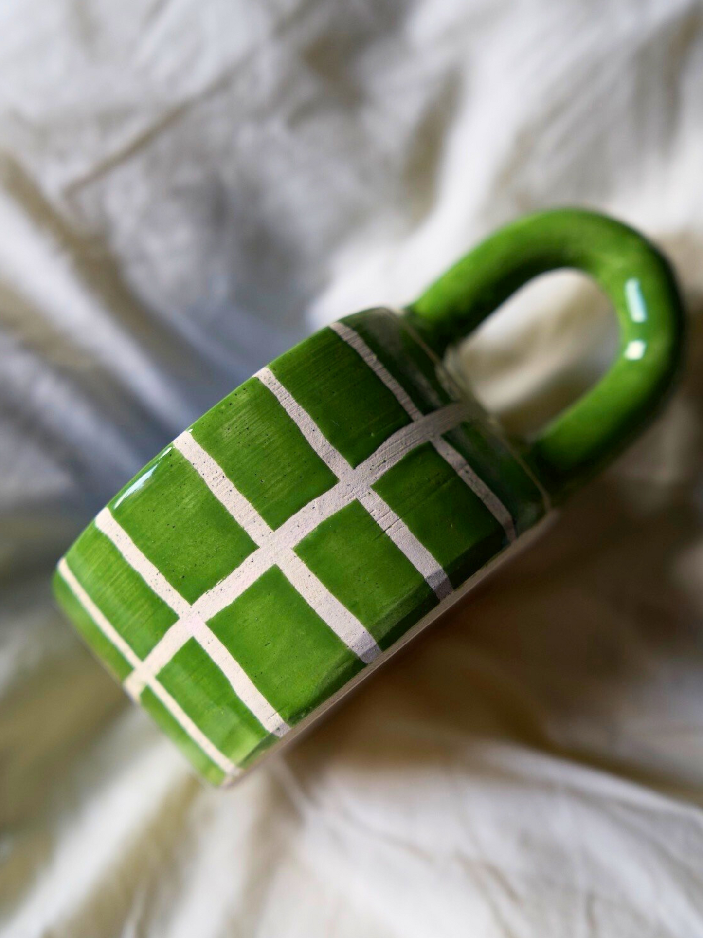 Light Green Geometric Mug
