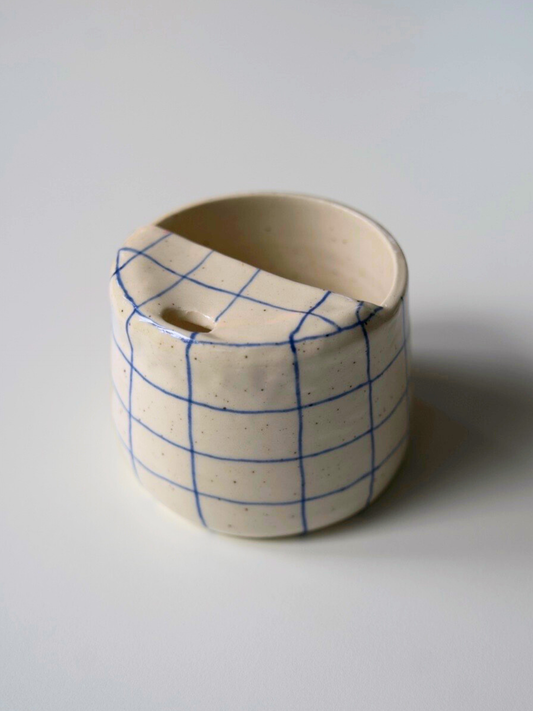Blue Grid Travel Mug (12oz)