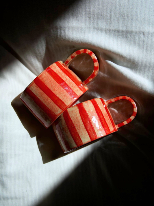 Red Stripe Espresso Mug