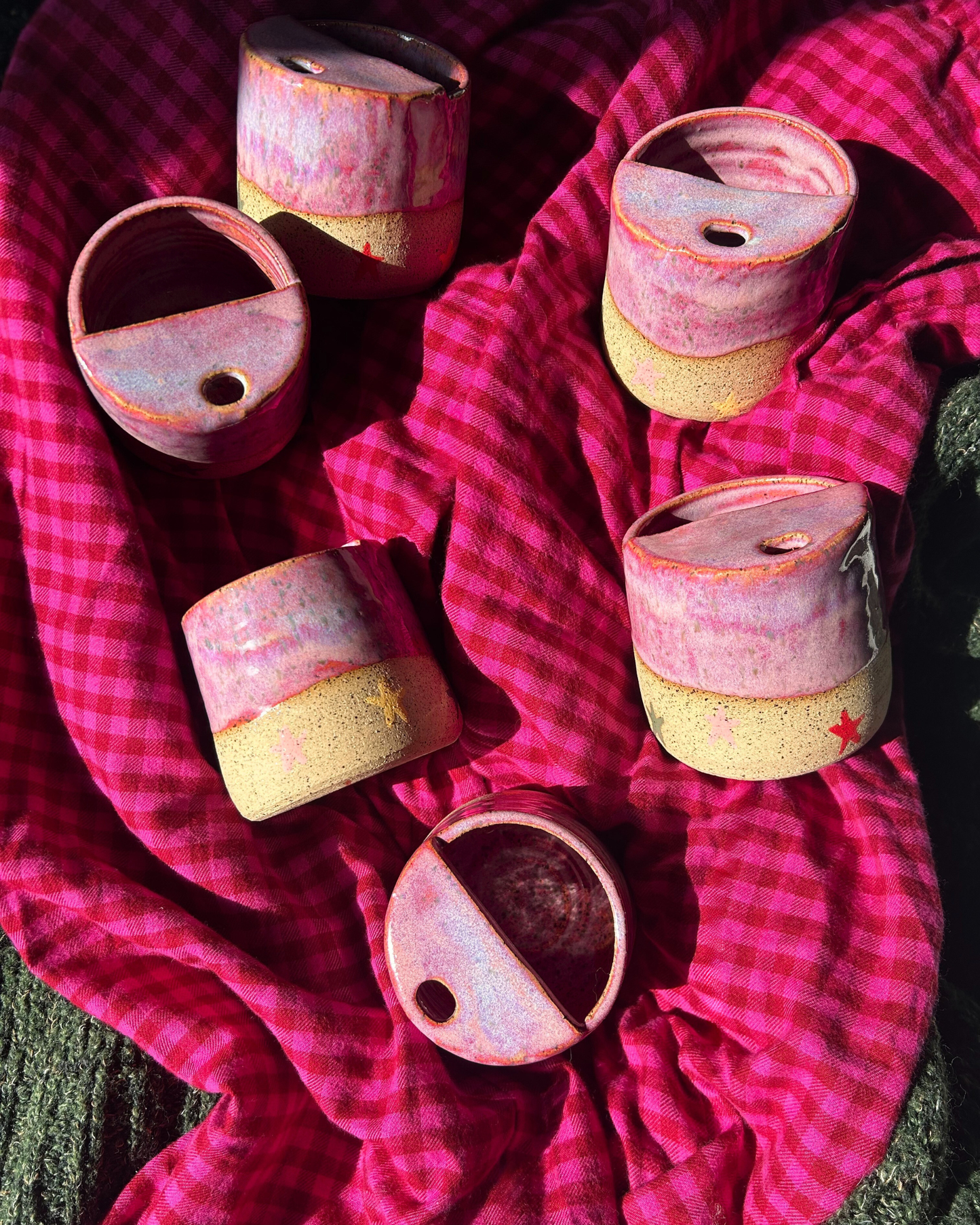 Pink Star Drip Travel Mug