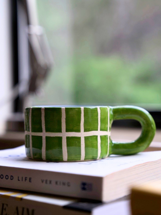 Light Green Geometric Mug