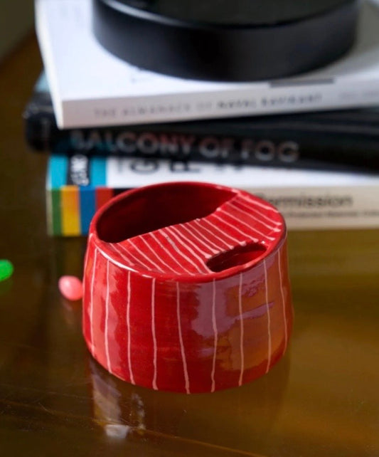 Chili Red Pinstripe Tumbler