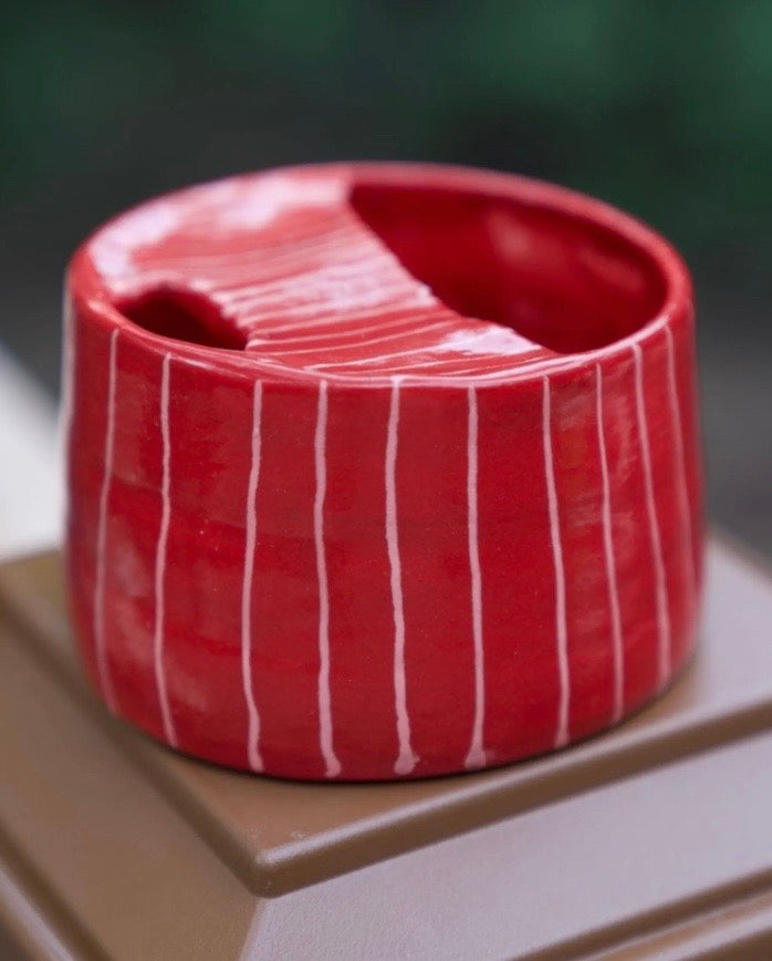 Chili Red Pinstripe Tumbler