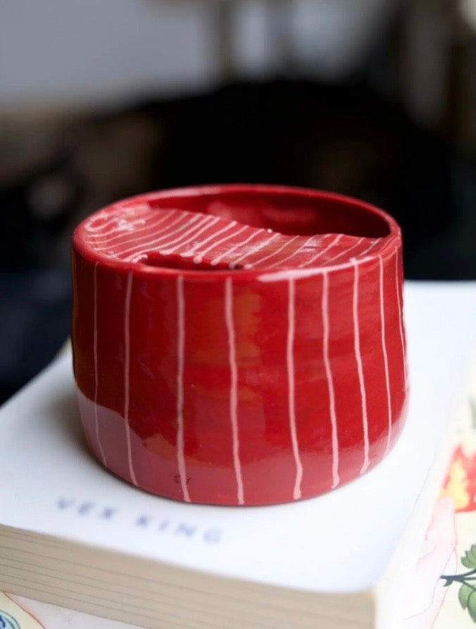 Chili Red Pinstripe Tumbler