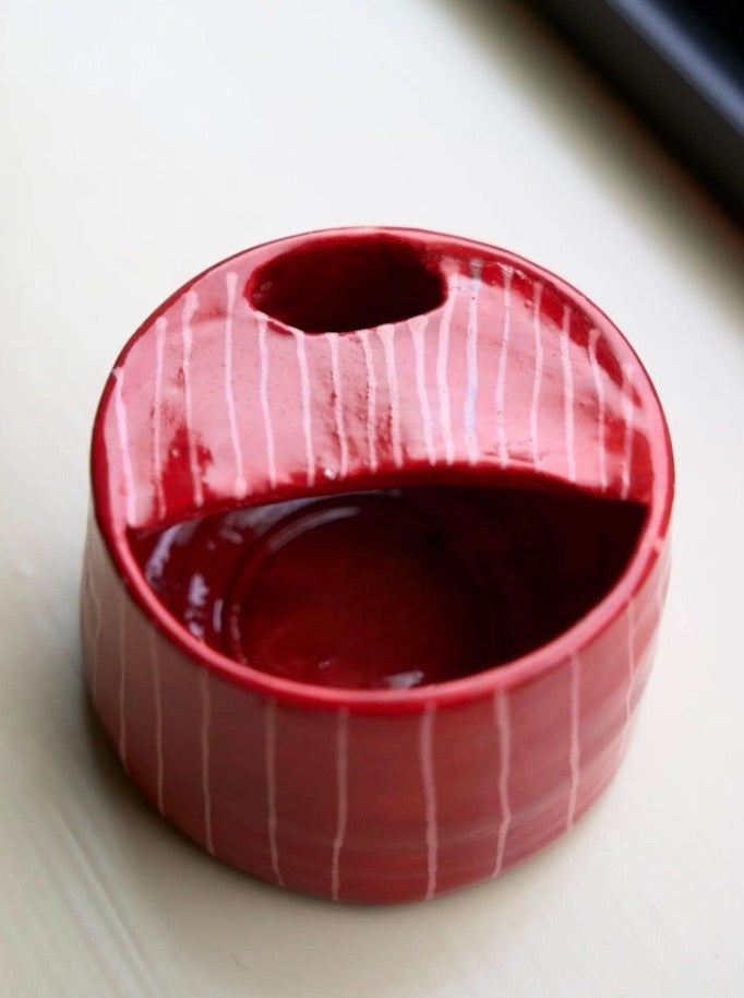 Chili Red Pinstripe Tumbler