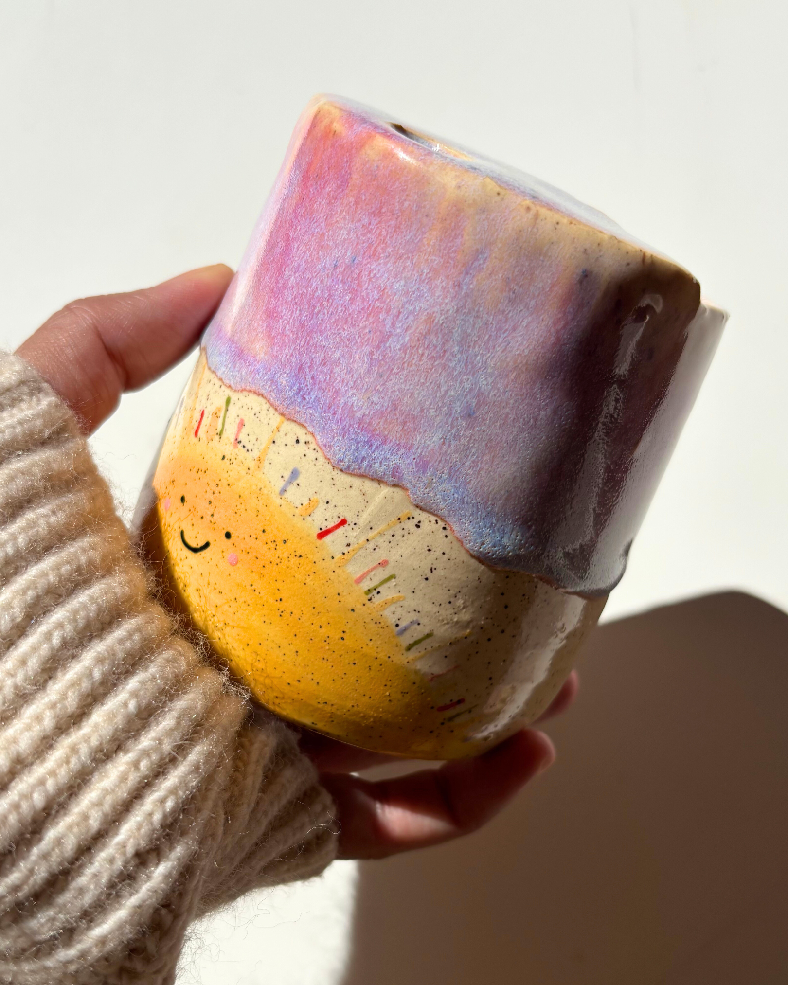 Sunrise Whimsy travel mug cup